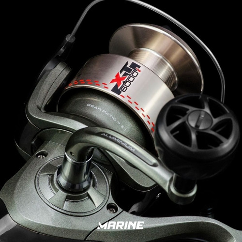 Imagem 3 de 4 de Molinete Marine Sports Xt-6000i 4 Rolamentos Pesca Pesada