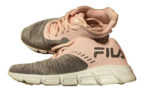 Zapatillas Fila Mujer Talla 35, 1 Semana Uso Rosadas Y Gris