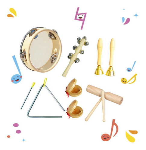 Instrumentos De Percusión De Juguete, Con 6 Piezas 0.557kg
