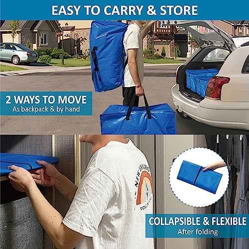 Paquete De 10 Bolsas Para Mudanzas Extragrandes Y Resistente