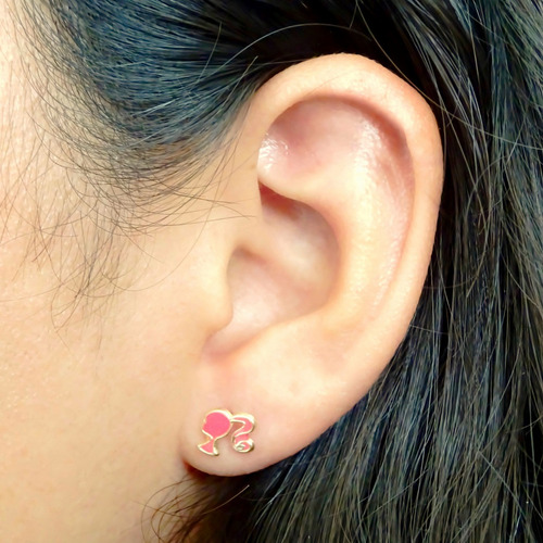 Amor Eterno - Broqueles Barbie Película / Aretes Oro 10k