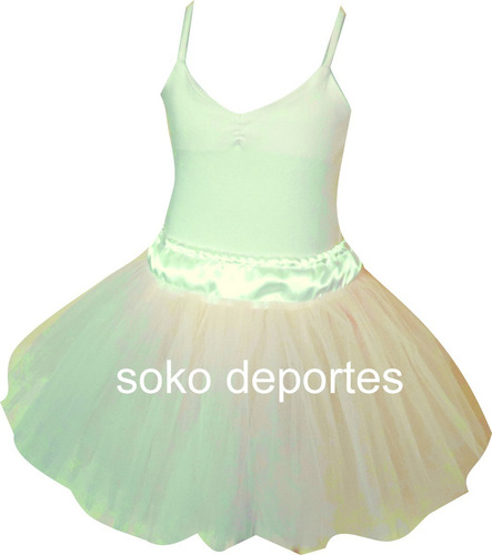 Malla + Tutu + Zapatillas Media Punta Badanas Danza Soko
