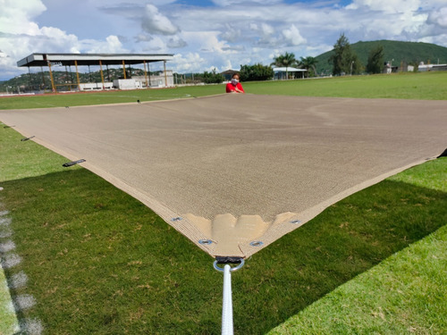 Malla Sombra 6x3.5 Beige Reforzada Clásica + Rollo De Piola