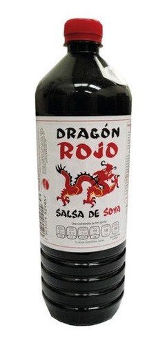 Imagen 1 de 2 de Salsa Soya Oscura Marca Dragón Rojo - Botella Pet Cont. Neto: 1 Litro - Ideal Para Preparaciones De Comida Oriental (china, Japonesa, Tailandesa, Coreana)