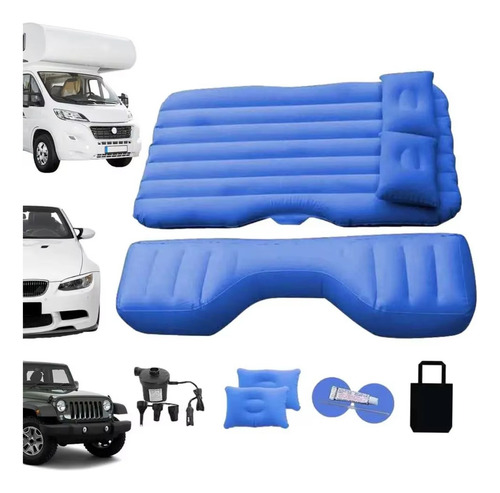 Colchon Inflable Para Vehiculos Camping Azul