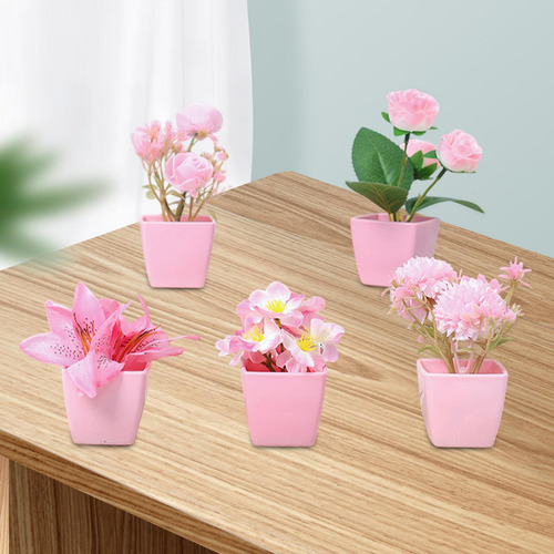 5 Piezas De Macetas De Flores Simuladas, Jarrones Compatible