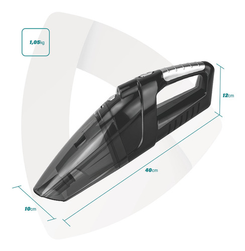Aspirador De Pó E Água Sem Fio Portátil Automotivo Artiko Aquapro 100w Turbo 12v