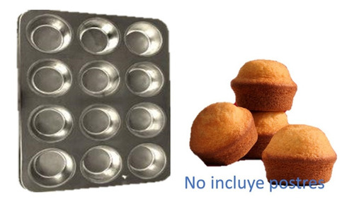 Molde Charola Repostería Cup Cakes Mini Panqués 12 Cups 4 Cm