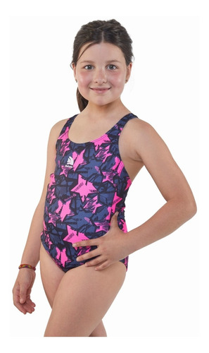 Malla Enteriza Natacion Niñas Estampados N1114 R.al Cloro