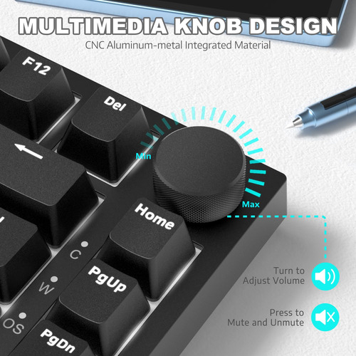 Attack Shark Ajazz Ak820 Teclado Mecánico Gamer 75% Usb Cnc