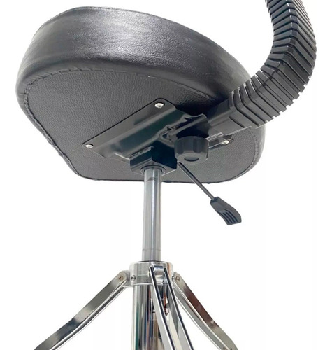 Banqueta De Bateria Com Assento Estofado Muito Resistente Cor Preto