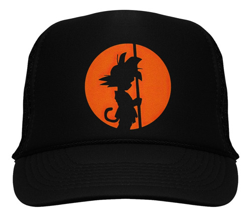 Gorra Trucker Unisex  Gokú Niño Dragon Ball Anime Silueta