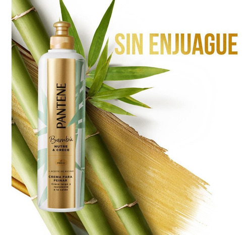 Crema Para Peinar Pantene Pro-v Bambú Nutre & Crece 300 Ml