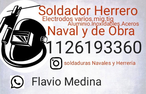 Imagen 3 de 5 de Herrero Y Soldador En General Aluminio Inoxidable