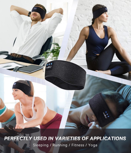 Auriculares Inalámbricos Diadema Bluetooth Deportiva Dormir Negro