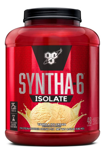 Suplemento en polvo BSN  Syntha-6 Isolate proteína sabor vanilla ice cream en pote de 1.82kg