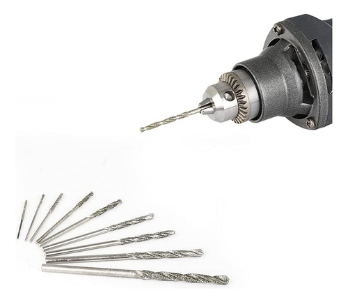 Conjunto De 10 Brocas Diamantadas, Twist Drill Bits Co