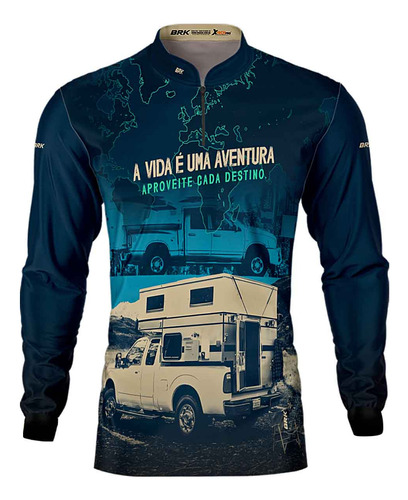 Camisa Proteção Solar Motorhome Aventura Estrada Com Uv50+