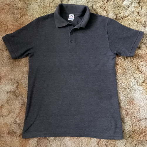 Playera Tipo Polo Hombre Gris Oxford Talla M (Usado)