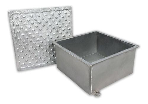 Caixa Passagem Aluminio Acp 20cx20lx10a Cor Cinza