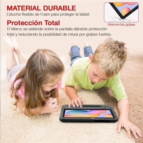 Funda Para Tablet Samsung Tab A7 T500/505 Niños + 2 Vidrios Color Rosa