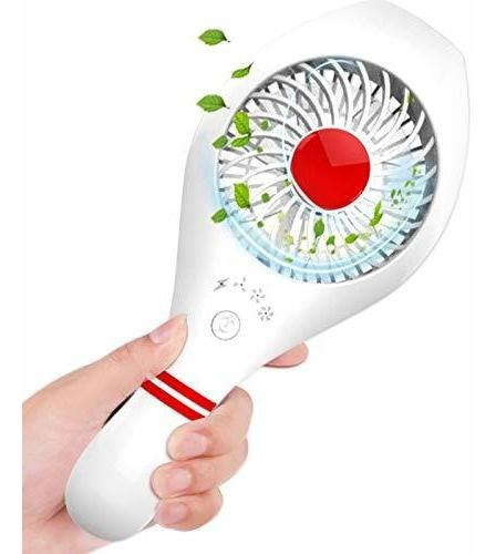 Mini Ventilador Portatil Bolo Luz Led 3 Velocidad Usb