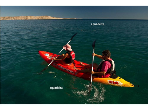 Kayak Triplo + 2 Remos + Soga 4m Atlantic Kayaks Doble Pesca