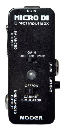 Pedal Efecto Guitarra Mooer Micro Di Caja Directa 