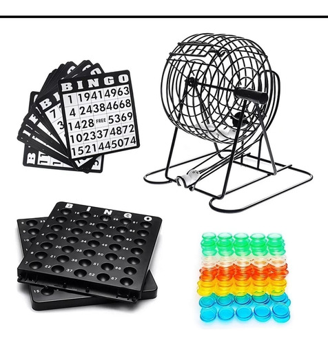 Bingo Profissional Metam 75 Bolas Fichas Globo