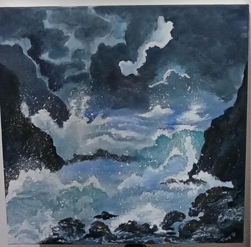 Pintura Al Óleo De Autoría, Bastidor De 40x40