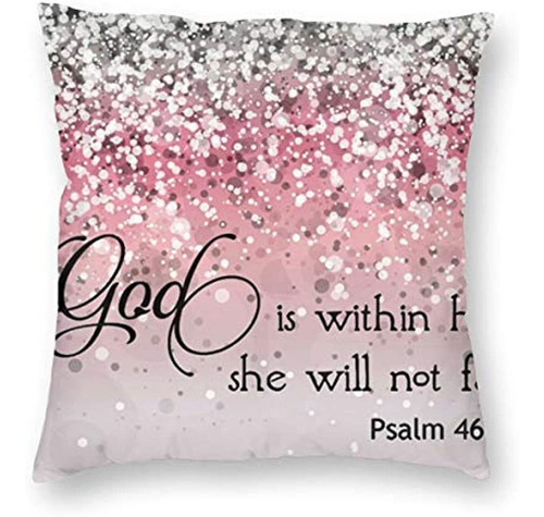 Tcreptson Pink Sparkles Glitter Throw Pillow Funda De Almoha