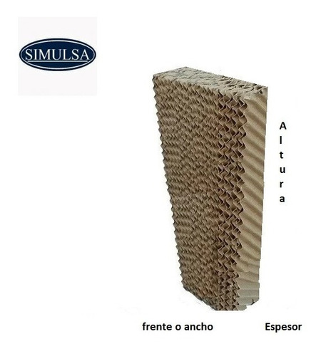 Celdek / Aire Lavado 12 X 12 X 36 PuLG / 4 Pza / Simulsa