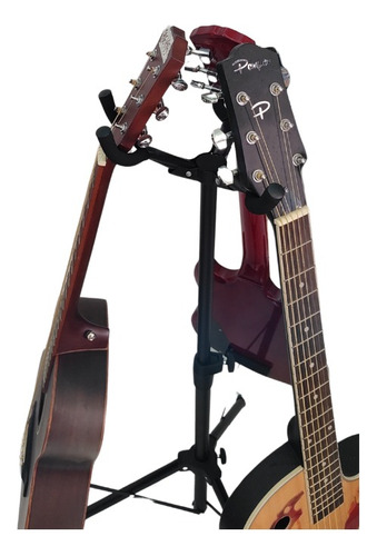 Pie Soporte Triple Guitarra De Piso Tipo Hercules Parquer Color Negro