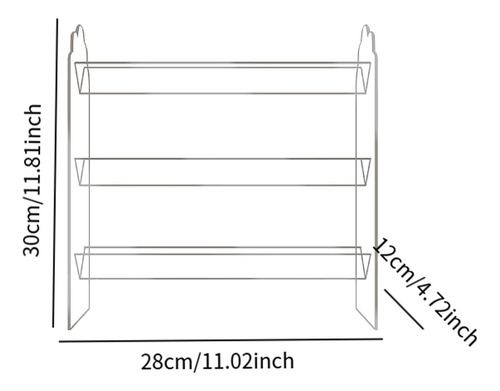 Bandeja Para Donas Transparente De 3 Capas Rectangular Para