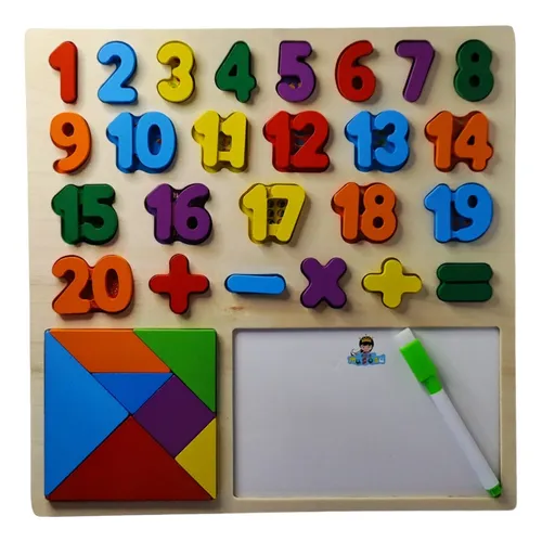 Tablero Tangram Didactico Juego Matematico Infantil Memoria