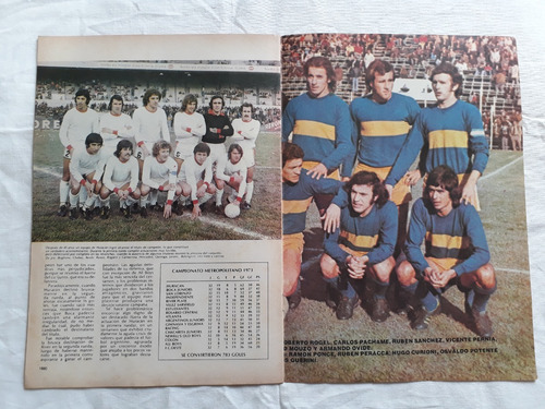 Lamina Boca Juniors Sub Campeón Historia Del Futbol 1973 (Usado)