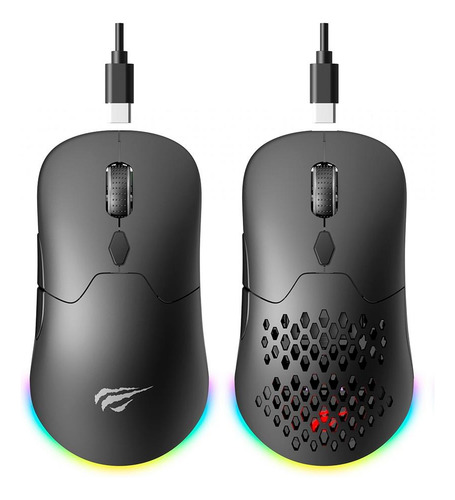 Mouse Gamer Sem Fio Havit Ms963wb, Rgb, Bluetooth E 2.4g
