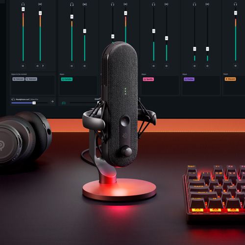 Micrófono Condensador Steelseries Alias Usb Gamer Podcast Negro (Reacondicionado)