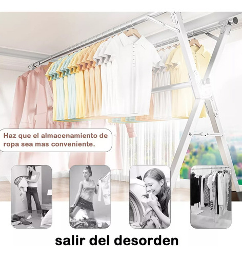 Tendedero Retráctil De Acero Inoxidable Plegable Para Colgar