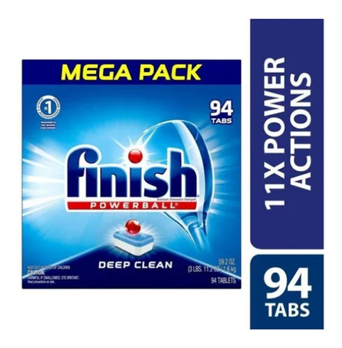 Detergente para lavavajillas Finish Powerball Deep Clean con 94 tabletas