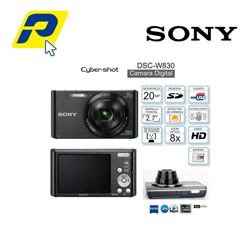 Imagen 4 de 6 de Cámara Sony Cybershot Dscw830 Incluye Factura Gratis Estuche