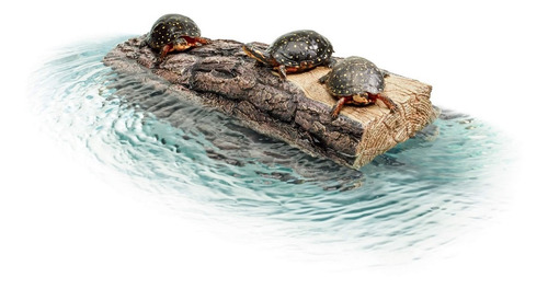 Zilla Tronco Resina Flotante Para Tortugas Agua 46x23x13 Cm