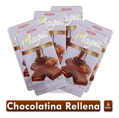 Chocolatina Rellena Magic 80gr X6 Uds