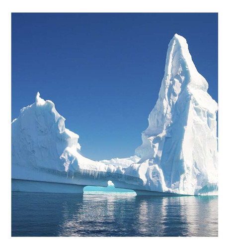 Vinilo 60x60cm Iceberg Mar Azul Cielo De Dia Hielo
