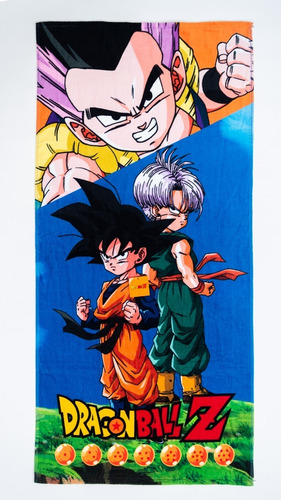 Toalla De Gotenks, Dragon Ball Z, 100% Algodón Color Azul Gotenks