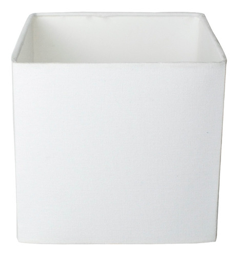 Cupula De Abajur Pequena Quadrada 20x21 Cm Tecido Soq 3,5cm Cor Branco Quadrado