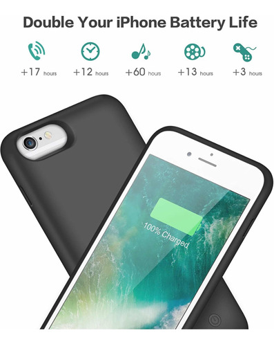 Funda Case De 8500mah Con Batería Para iPhone Plus 6, 7, 8