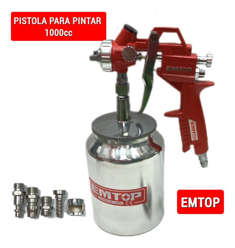 Pistola Para Pintar 1000cc Marca Emtop Somos Tienda Física 