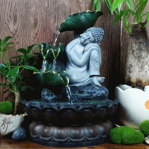 Fonte De Água De Mesa Interna Asiática De Buda