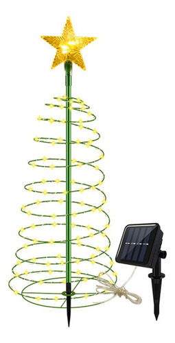 Lámpara Solar Espiral Del Árbol De Navidad Del Arte Del
